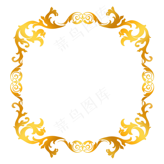 黄色欧式花纹,免抠元素(2000X2000(DPI:300))psd模版下载