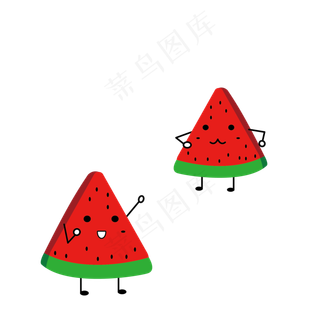 夏至夏天西瓜卡通