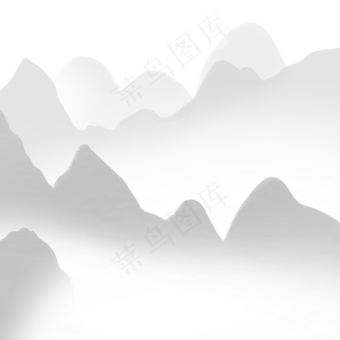 水墨山水(2500X2500(DPI:300))psd模版下载