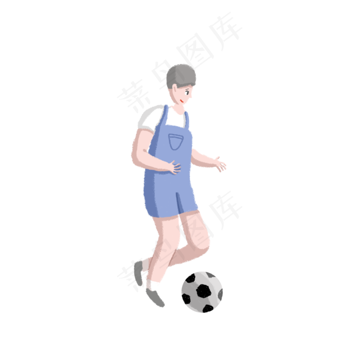 玩足球男孩PNG(2000X2000(DPI:300))psd模版下载