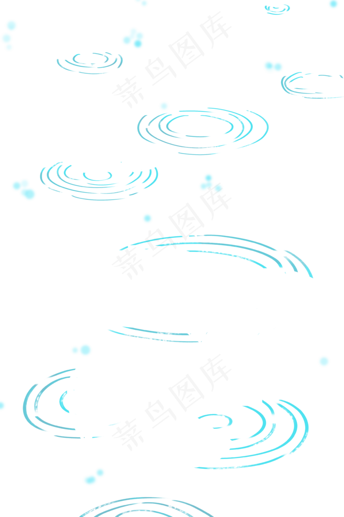 池塘涟漪水波纹下雨,免抠元素