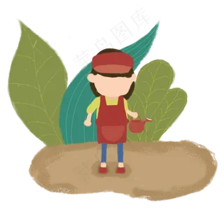 劳动节清洁保洁员元素