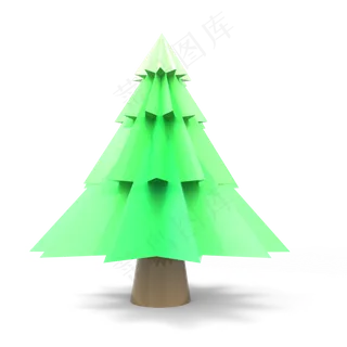 c4d卡通树松树 c4d卡通树松树