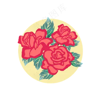 手绘玫瑰花粉色玫瑰情人节玫瑰