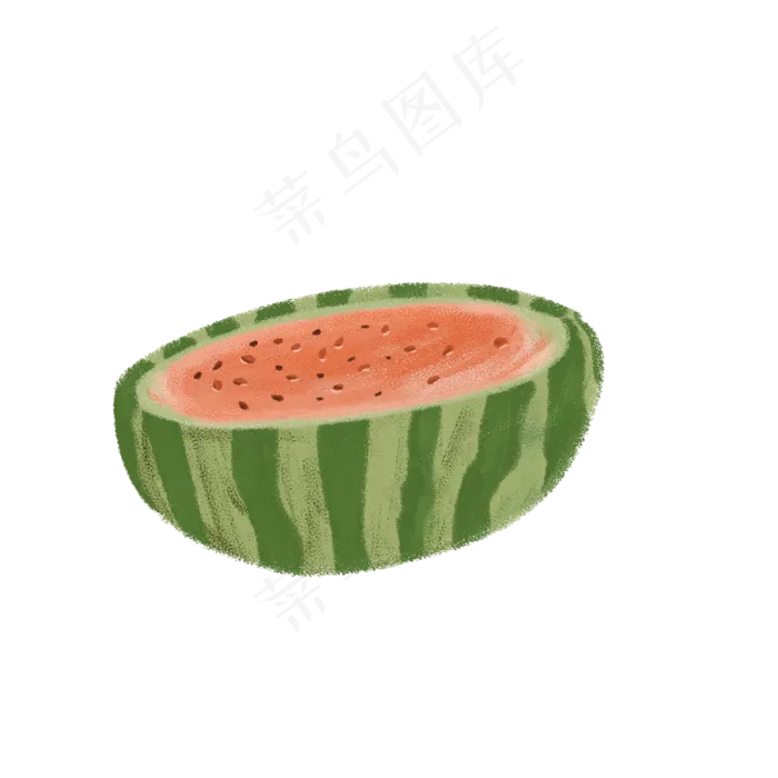 夏日水果西瓜清新手绘可爱免抠素(2000X2000(DPI:300))psd模版下载