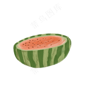 夏日水果西瓜清新手绘可爱免抠素