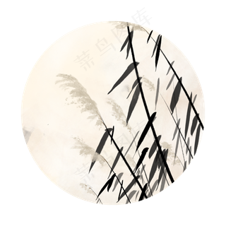 中国风古典风格古风水墨花鸟矢量,免抠元素