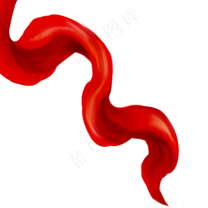 红色绸带,免抠元素(2000*2000px 300 dpi )psd模版下载