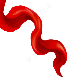 红色绸带,免抠元素