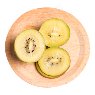 猕猴桃切片猕猴桃绿色健康椭圆形