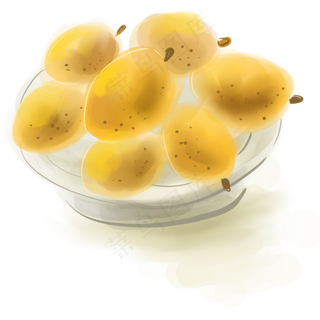 中国风水彩枇杷