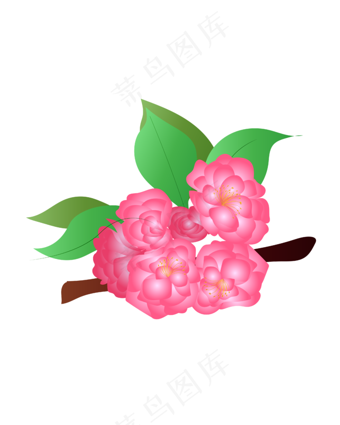 矢量免扣卡通梅花