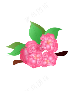 矢量免扣卡通梅花