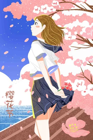 樱花节赏樱花出门赏花粉色樱花节