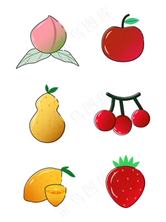 水果矢量商用元素卡通可爱风套图