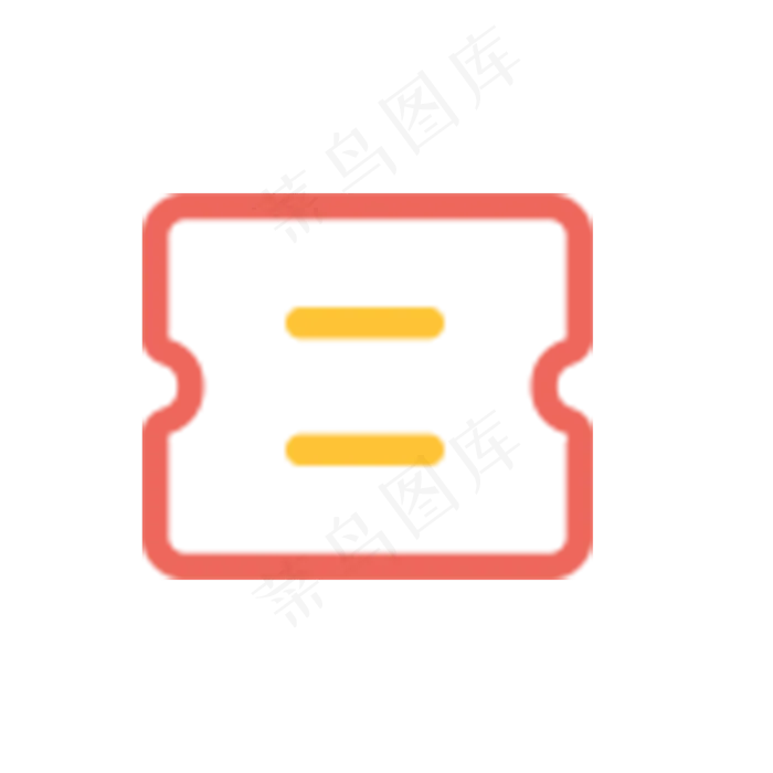 线性优惠券图标(1000X1000(DPI:300))psd模版下载