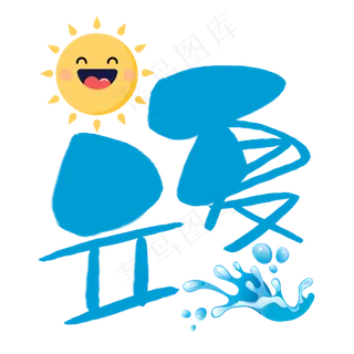 立夏手写手稿POP卡通艺术字