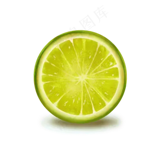 矢量新鲜的柠檬片图