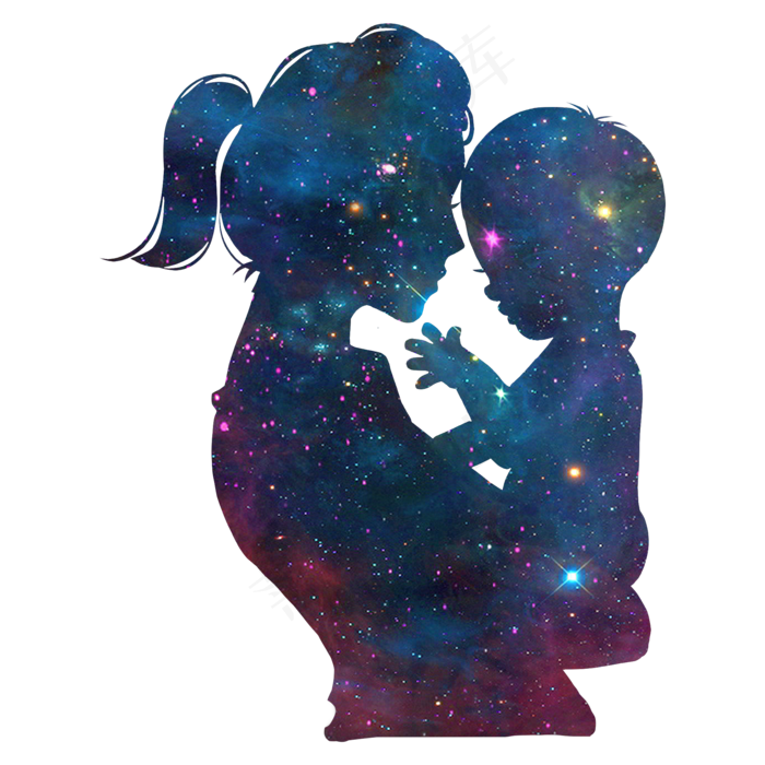 母子母亲节剪影