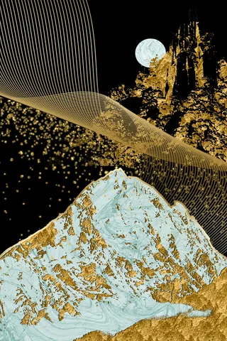 装饰画珐琅 金箔黑色 金色 青色珐琅装饰画