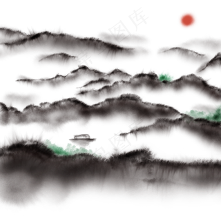 中国风水墨山水画