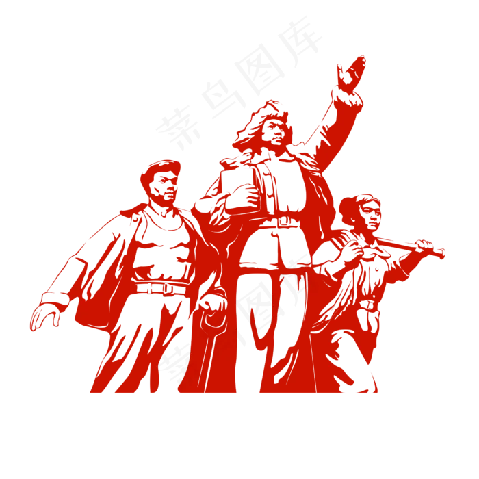 迎接新生活的人们剪影(2500X2500(DPI:300))psd模版下载