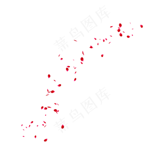 漂浮浪漫红色花瓣