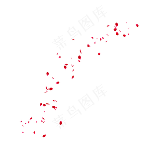 漂浮浪漫红色花瓣