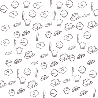 矢量卡通食物底纹免费下载