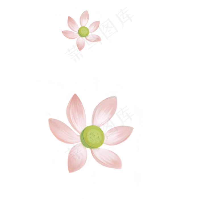 粉色手绘荷花下载