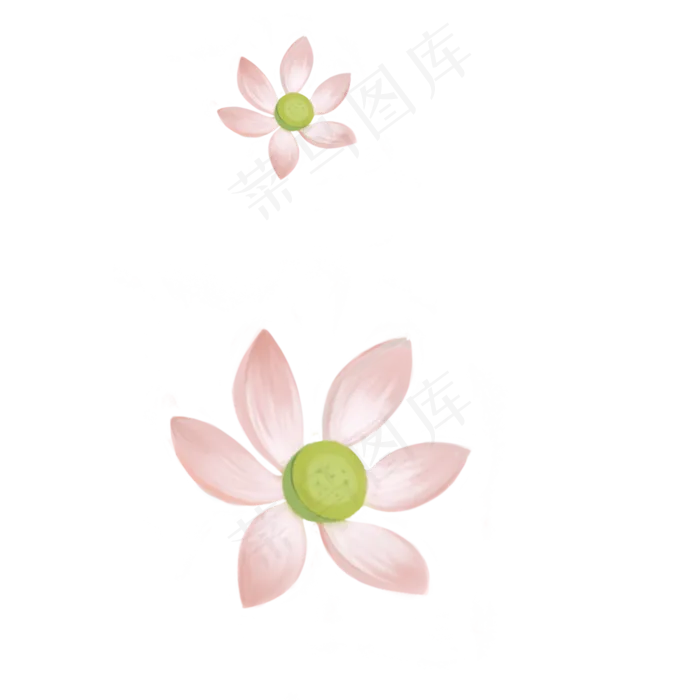粉色手绘荷花下载(1000X1000(DPI:300))psd模版下载
