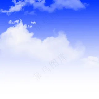 清新蓝天白云效果元素,免抠元素
