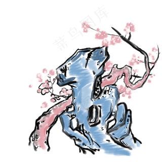 创意山水装饰插图