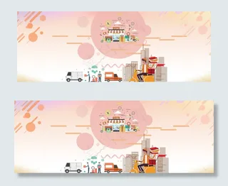 城市快递创意合成