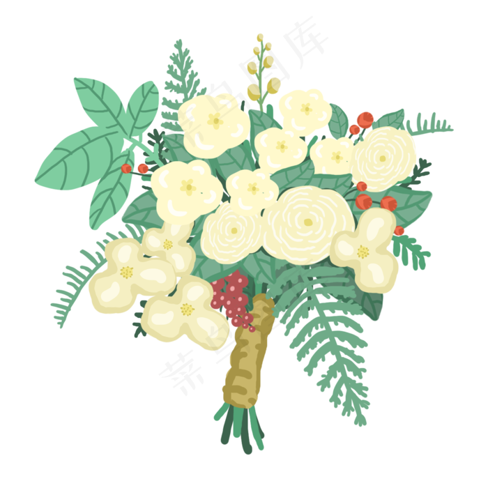 手捧花PNG免抠图(2000X2000(DPI:300))psd模版下载