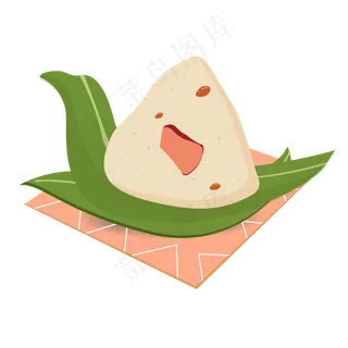 矢量免扣卡通粽子