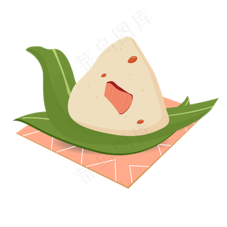 矢量免扣卡通粽子