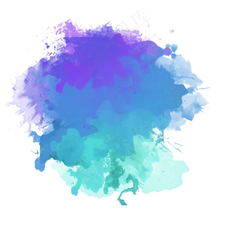 洒落水彩喷溅墨迹