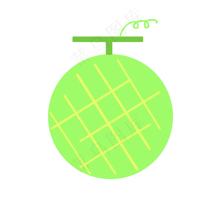 果水果果子蔬菜小个哈密瓜(2000X2000(DPI:300))psd模版下载