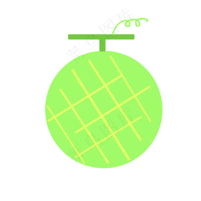果水果果子蔬菜小个哈密瓜(2000X2000(DPI:300))psd模版下载
