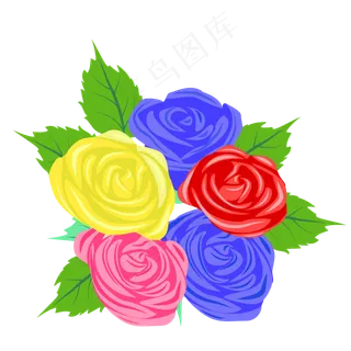 情人节矢量装饰玫瑰花元素