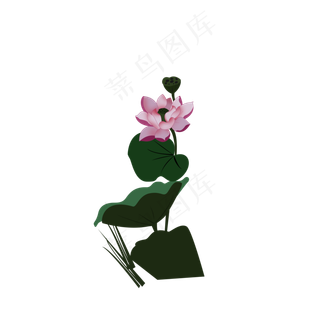 卡通荷花PNG下载
