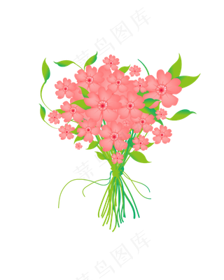 矢量手绘卡通花束,免抠元素