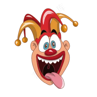 愚人节张大嘴巴的小丑