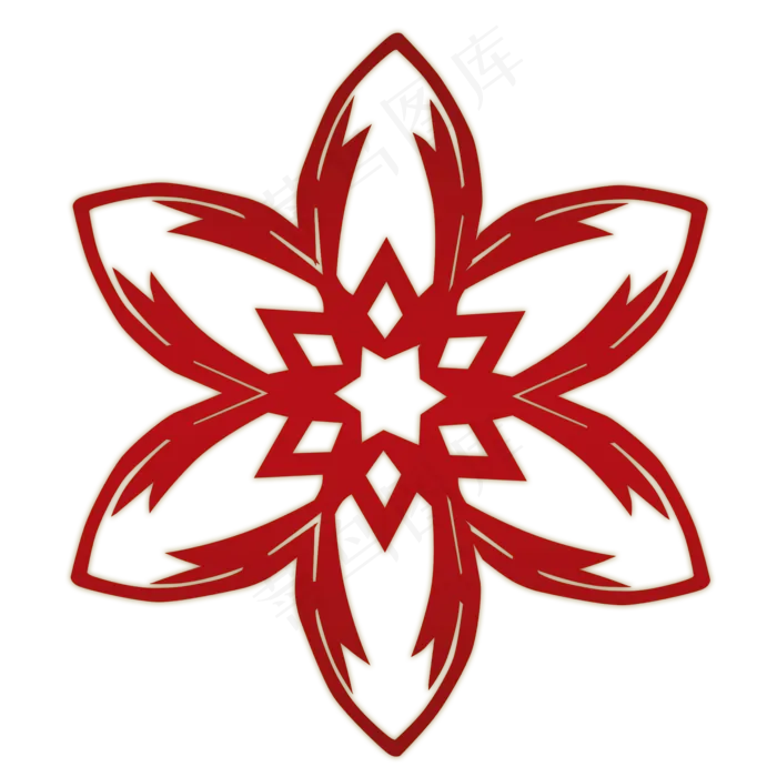 剪窗花红色剪纸手绘,免抠元素(2000X2000(DPI:300))psd模版下载