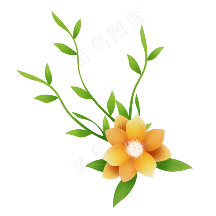 春天春分植物花朵,免抠元素