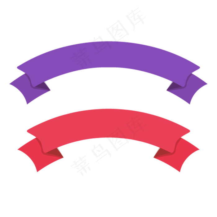 蓝色红色标题框横幅免费下载,免抠元素