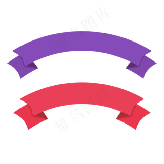 蓝色红色标题框横幅免费下载,免抠元素