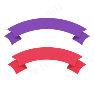 蓝色红色标题框横幅免费下载,免抠元素