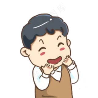 手绘卡通儿童节可爱小男孩免抠免